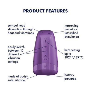 Вібратор для чоловіків Satisfyer Men Heat Vibration Battery Series - фото