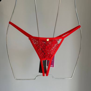 Трусики Obsessive Ingridia crotchless thong M/L красные