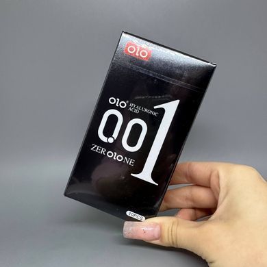 Презерватив Olo 0.01 BLACK Foil (1 шт) ультратонкий з ароматом ванілі  - фото