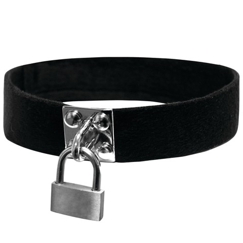 Тканевый чокер с замочком Sex And Mischief Lock & Key Collar