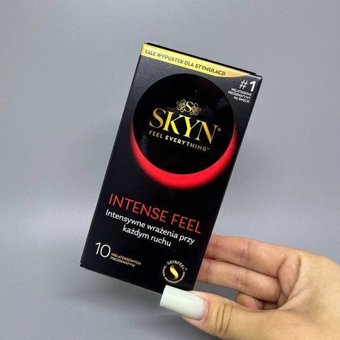 Безлатексні презервативи ребристі SKYN Intense Feel (10 шт) - фото