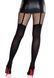 Еротичні колготки Leg Avenue Garter Illusion Tights with Net Detail One Size Black - фото товару