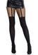 Еротичні колготки Leg Avenue Garter Illusion Tights with Net Detail One Size Black - фото товару