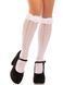 Носочки ажурные с рюшами Leg Avenue Sweetheart Ruffle Cuff Knee Highs White - фото товара