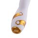 Вібратор-кролик з вакуумною стимуляцією та флогером LOCKINK SEVANDA Whip Vibrating Massage Wand White & Golden - фото товару