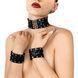 Набор кожаный чокер с манжетами Art of Sex Leather Chezarro