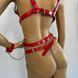 Збруя з ланцюгом Feral Feelings Harness with Cuffs Red червона