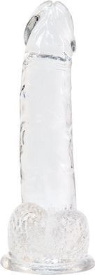 Фаллоимитатор ADDICTION Clear Dildo with Balls 8" (20,3 см) - фото