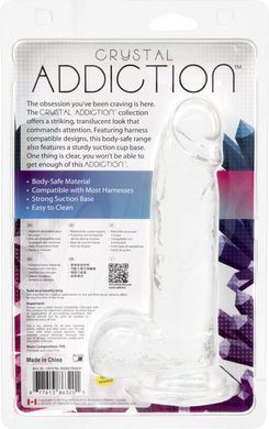 Фаллоимитатор ADDICTION Clear Dildo with Balls 8" (20,3 см) - фото