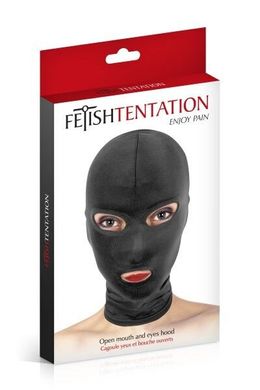 Капюшон для БДСМ з відкритими очима і ротом Fetish Tentation