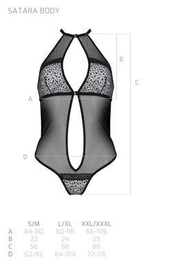 Боді Passion SATARA BODY black S/M
