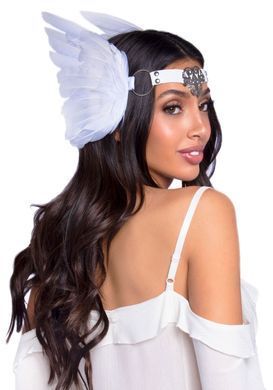 Пов'язка на голову з пір'ям Leg Avenue Feather headband ONE SIZE White