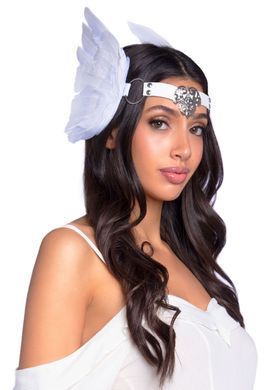 Пов'язка на голову з пір'ям Leg Avenue Feather headband ONE SIZE White