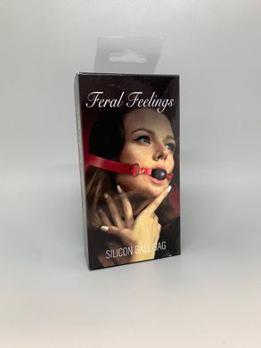 Кляп з кулькою Feral Feelings Silicon Ball Gag Red/Black - фото