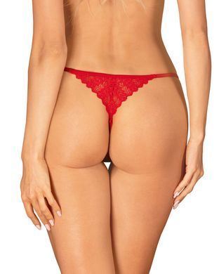 Трусики Obsessive Ingridia crotchless thong XL/2XL красные