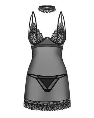 Сорочка та трусики Obsessive Donarella chemise & thong XS/S