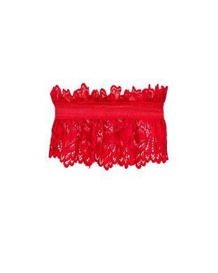 Гартер на ногу с бантом Obsessive Amor Cherris garter красный