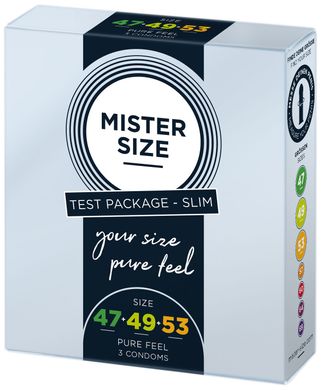 Презервативи Mister Size pure feel 47–49–53 (3 шт.) - фото