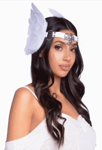 Повязка на голову с перьями Leg Avenue Feather headband ONE SIZE White