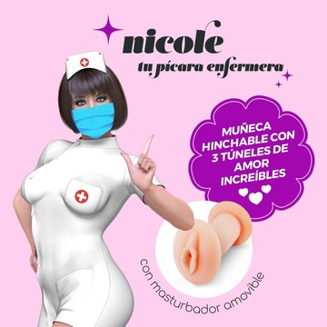 Секс-лялька надувна з мастурбатором CRUSHIOUS медсестра Николь
