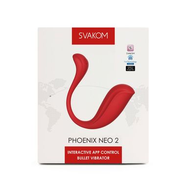 Svakom Phoenix Neo 2 - интерактивное смарт-виброяйцо красное - фото