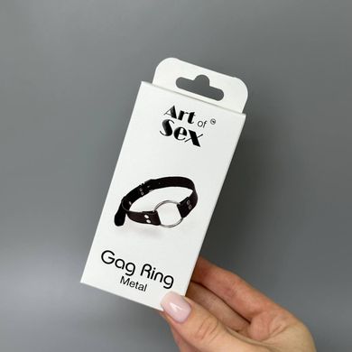 Кляп шкіряний з кільцем Art of Sex - Gag Ring Metal - фото