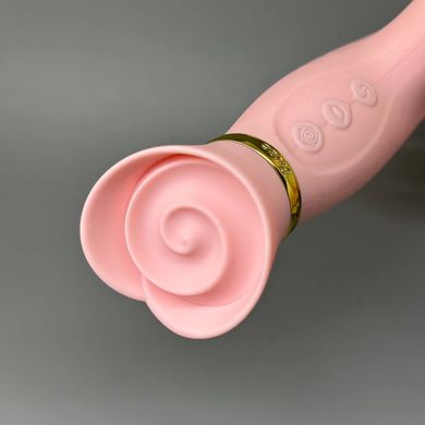 Вакуумный вибратор-пульсатор ZALO ROSE RABBIT Thruster Pink - фото