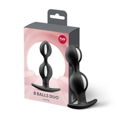 Анальные шарики Fun Factory B BALLS DUO Black черные (мятая упаковка) - фото