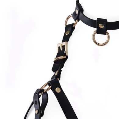 Портупея з натуральної шкіри LOCKINK SEVANDA Queen Chest Harness with Removable Bra