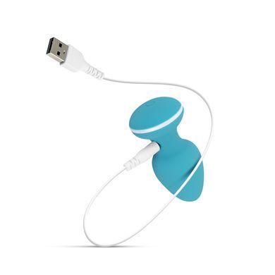 Анальна вібропробка Cala Azul Blanca Vibrating anal plug 4 см - фото