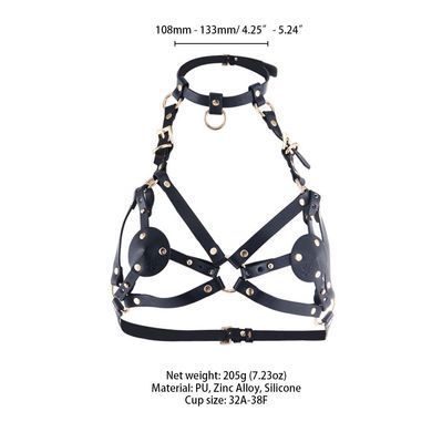 Портупея з натуральної шкіри LOCKINK SEVANDA Queen Chest Harness with Removable Bra