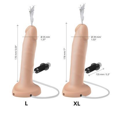 Кінчаючий фалоімітатор Strap-On-Me Squirting Cum Dildo Realistic Flash (17,8 см) - фото