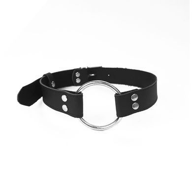 Кляп кожаный с кольцом Art of Sex - Gag Ring Metal - фото