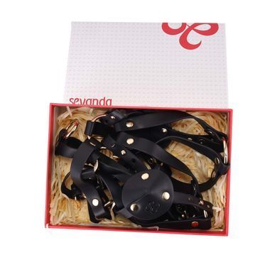 Портупея з натуральної шкіри LOCKINK SEVANDA Queen Chest Harness with Removable Bra