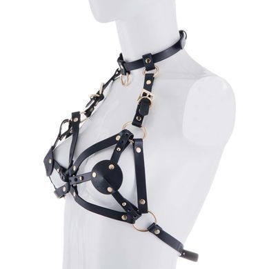 Портупея з натуральної шкіри LOCKINK SEVANDA Queen Chest Harness with Removable Bra