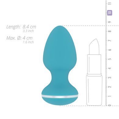 Анальна вібропробка Cala Azul Blanca Vibrating anal plug 4 см - фото