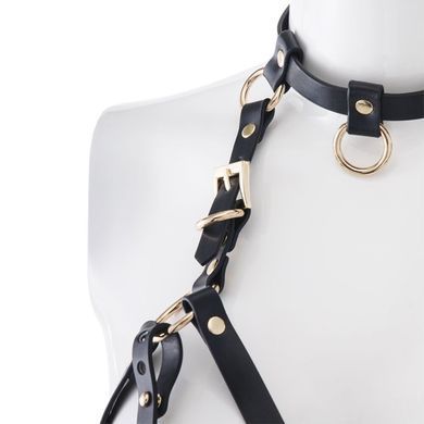 Портупея з натуральної шкіри LOCKINK SEVANDA Queen Chest Harness with Removable Bra