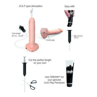 Кінчаючий фалоімітатор Strap-On-Me Squirting Cum Dildo Realistic Flash (17,8 см) - фото
