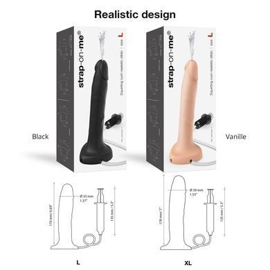 Кінчаючий фалоімітатор Strap-On-Me Squirting Cum Dildo Realistic Flash (17,8 см) - фото
