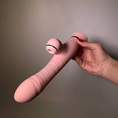 Вакуумный вибратор-пульсатор ZALO&nbsp;ROSE&nbsp;RABBIT Thruster Pink - фото