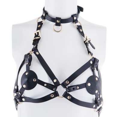 Портупея з натуральної шкіри LOCKINK SEVANDA Queen Chest Harness with Removable Bra