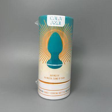 Анальна вібропробка Cala Azul Blanca Vibrating anal plug 4 см - фото