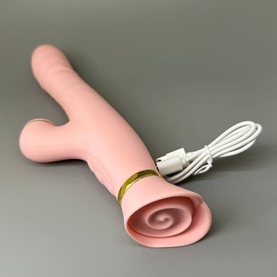 Вакуумный вибратор-пульсатор ZALO&nbsp;ROSE&nbsp;RABBIT Thruster Pink - фото