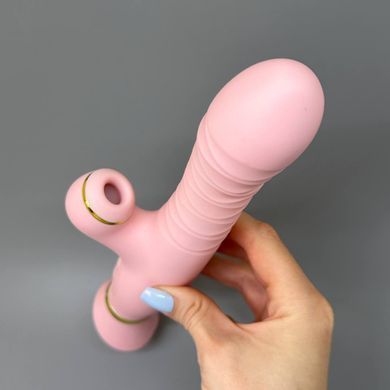 Вакуумный вибратор-пульсатор ZALO&nbsp;ROSE&nbsp;RABBIT Thruster Pink - фото