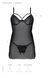 Прозора сорочка і трусики Passion DROSERA BODY black L/XL