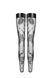 Чулки&nbsp;Noir Handmade F243 Tulle stockings with patterned flock embroidery S