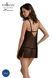Прозора сорочка і трусики Passion DROSERA BODY black L/XL