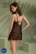 Прозора сорочка і трусики Passion DROSERA BODY black L/XL