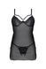 Прозора сорочка і трусики Passion DROSERA BODY black L/XL