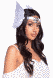 Пов'язка на голову з пір'ям Leg Avenue Feather headband ONE SIZE White